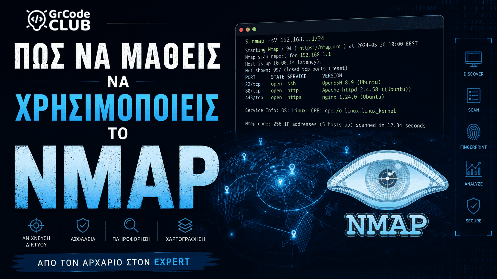 Nmap – Δικτυακή Σάρωση και Αναγνώριση Υπηρεσιών